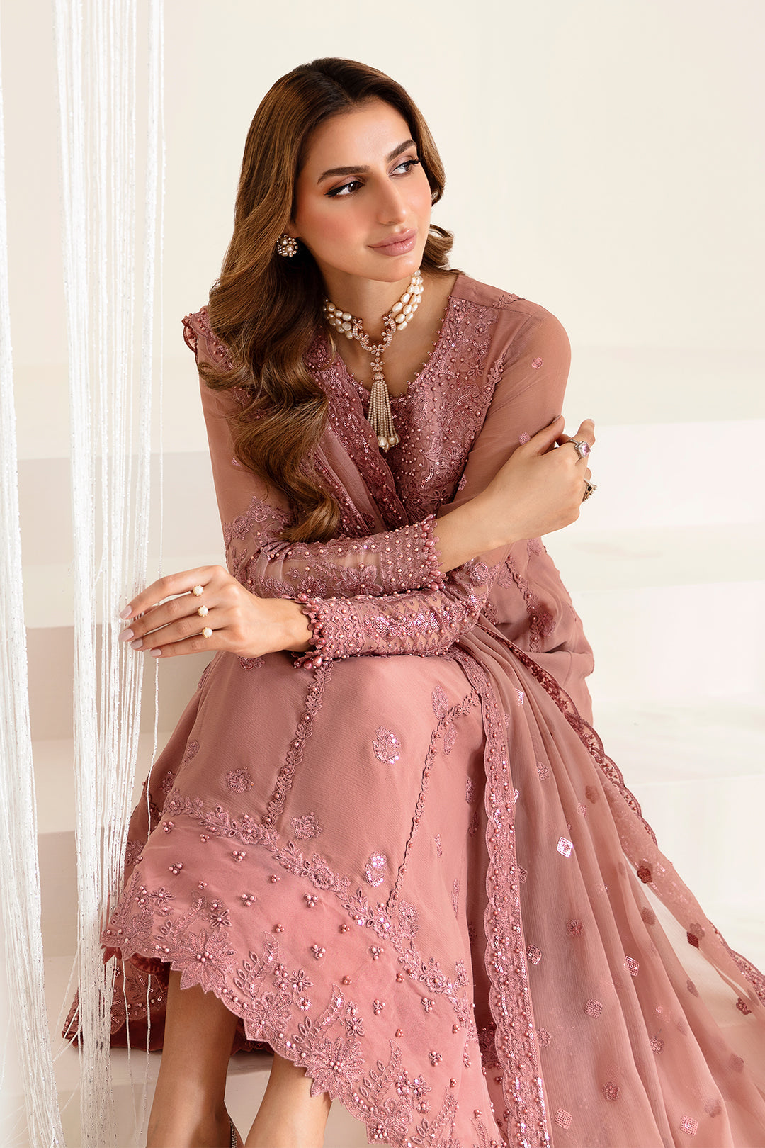 Alizeh | Reena Wedding Edits | AF-HM-4016-CRIMSON - Pakistani Dress - Maria Faisal