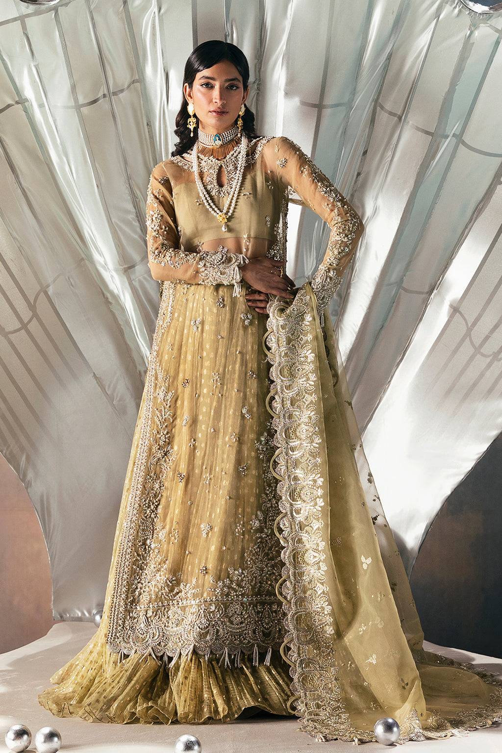Afrozeh | Wild Flower Bloom Luxury Formals | Adelle by Maria Faisal - Registered Vendor of : Afrozeh - type : Pakistani Dress - 100% original wedding dresses