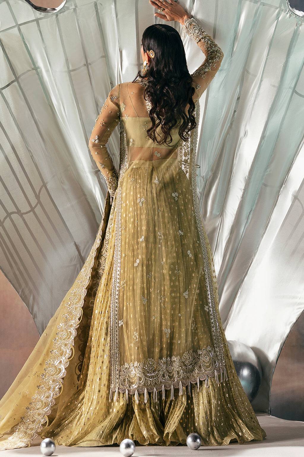 Afrozeh | Wild Flower Bloom Luxury Formals | Adelle by Maria Faisal - Registered Vendor of : Afrozeh - type : Pakistani Dress - 100% original wedding dresses