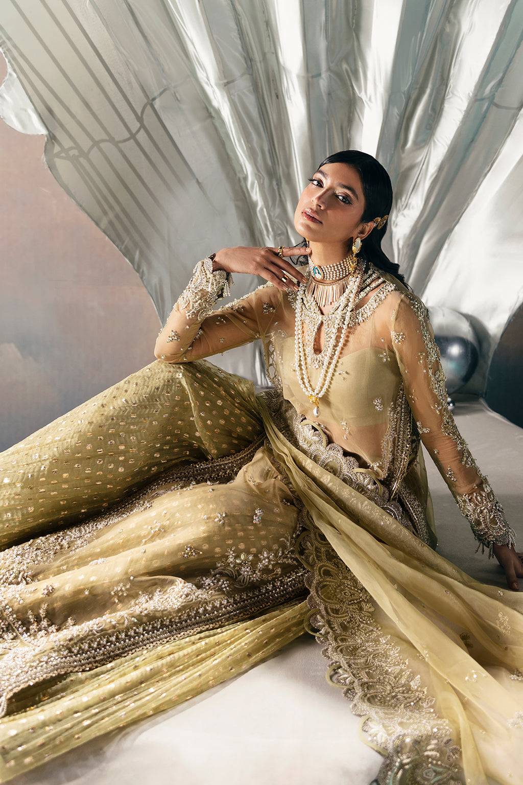 Afrozeh | Wild Flower Bloom Luxury Formals | Adelle by Maria Faisal - Registered Vendor of : Afrozeh - type : Pakistani Dress - 100% original wedding dresses