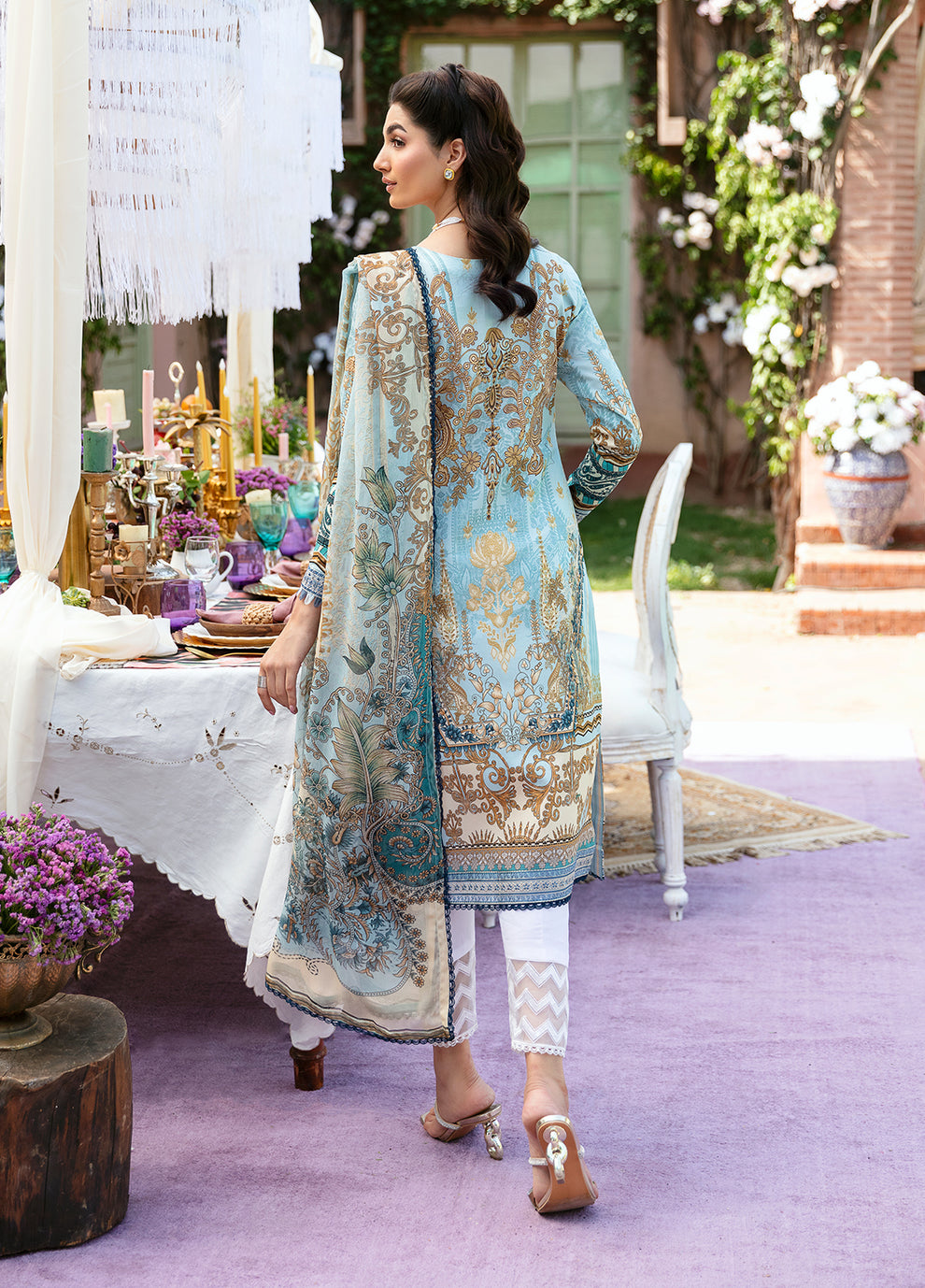 Gulaal | Summer Glow Lawn 24 | AMAYRAH (GL-L-24V3-02) - Designer Dress with Intricate embroidery and embellishments. Shop elegent wedding dress at Maria Faisal.