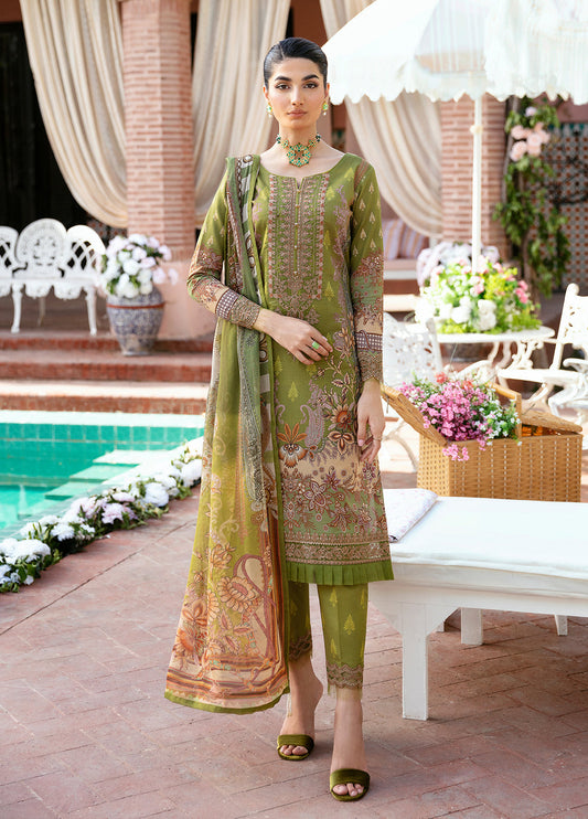 Gulaal | Summer Glow Lawn 24 | ALICIA (GL-L-24V3-04) - Designer Dress with Intricate embroidery and embellishments. Shop elegent wedding dress at Maria Faisal.