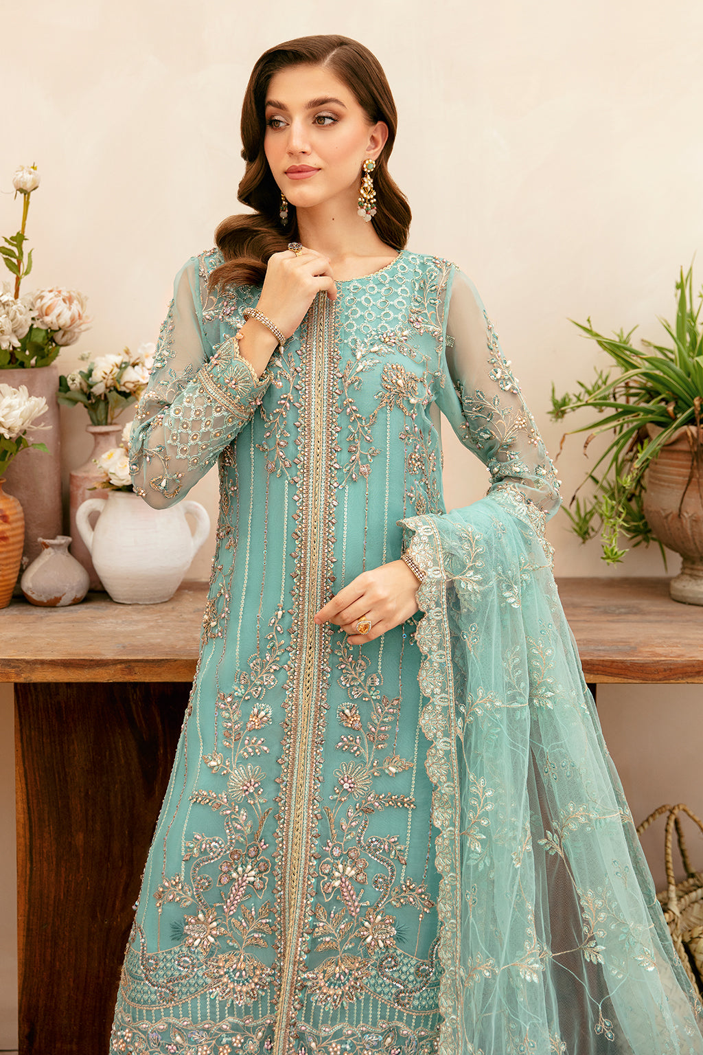 Ramsha | Luxury Wedding Collection | HA-405 - Designer Dress with Intricate embroidery and embellishments. Shop elegent wedding dress at Maria Faisal.