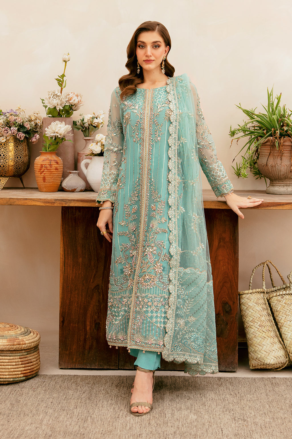 Ramsha | Luxury Wedding Collection | HA-405 - Designer Dress with Intricate embroidery and embellishments. Shop elegent wedding dress at Maria Faisal.