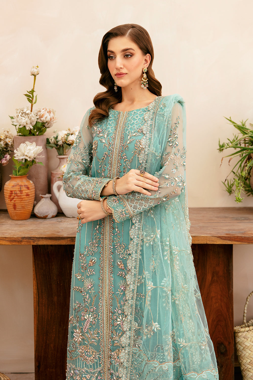Ramsha | Luxury Wedding Collection | HA-405 - Designer Dress with Intricate embroidery and embellishments. Shop elegent wedding dress at Maria Faisal.