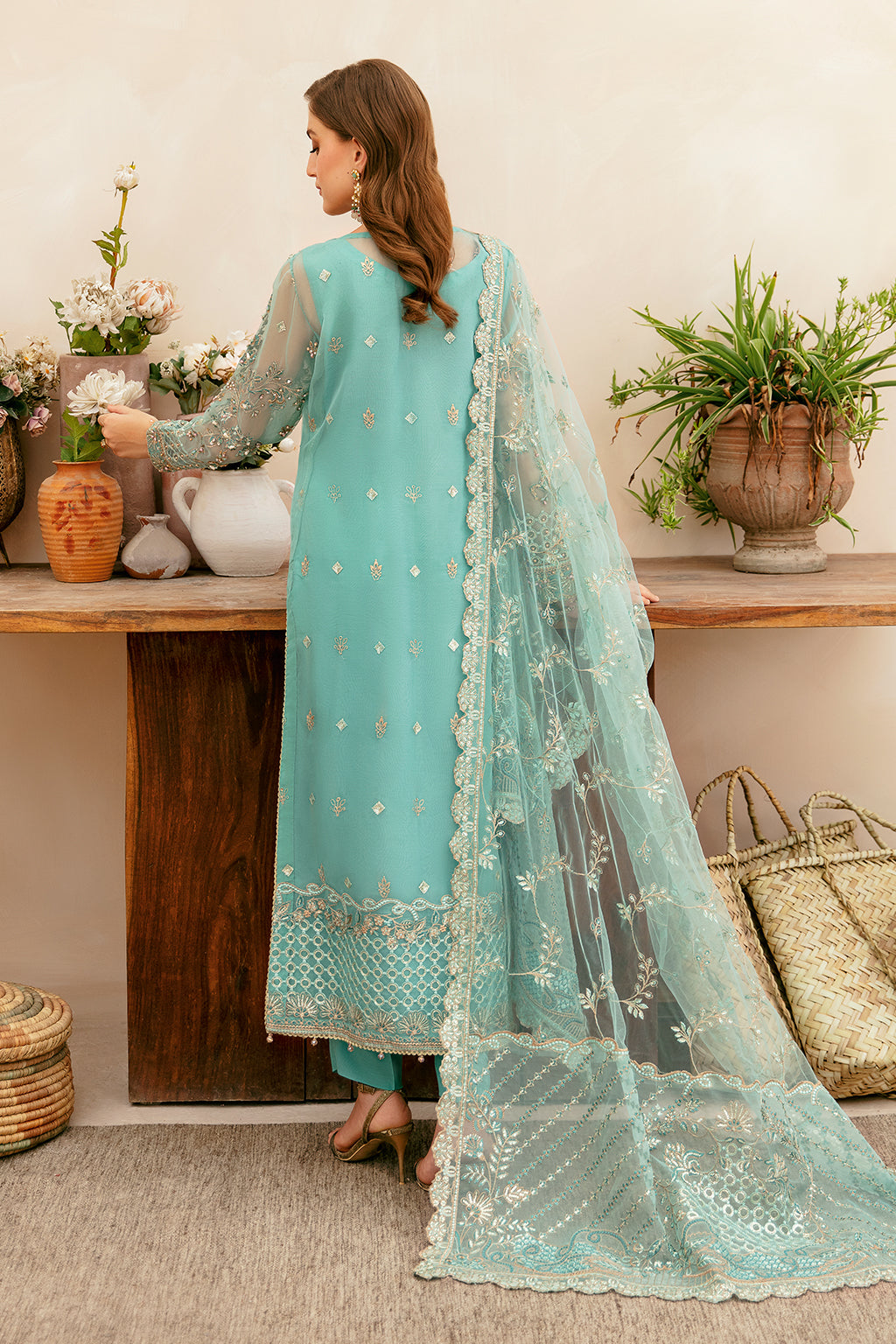 Ramsha | Luxury Wedding Collection | HA-405 - Designer Dress with Intricate embroidery and embellishments. Shop elegent wedding dress at Maria Faisal.