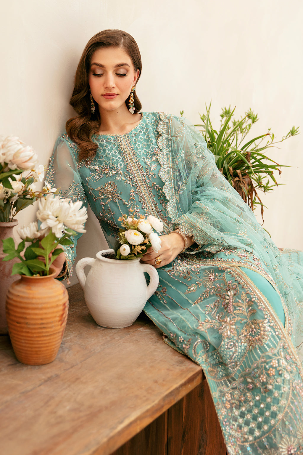 Ramsha | Luxury Wedding Collection | HA-405 - Designer Dress with Intricate embroidery and embellishments. Shop elegent wedding dress at Maria Faisal.