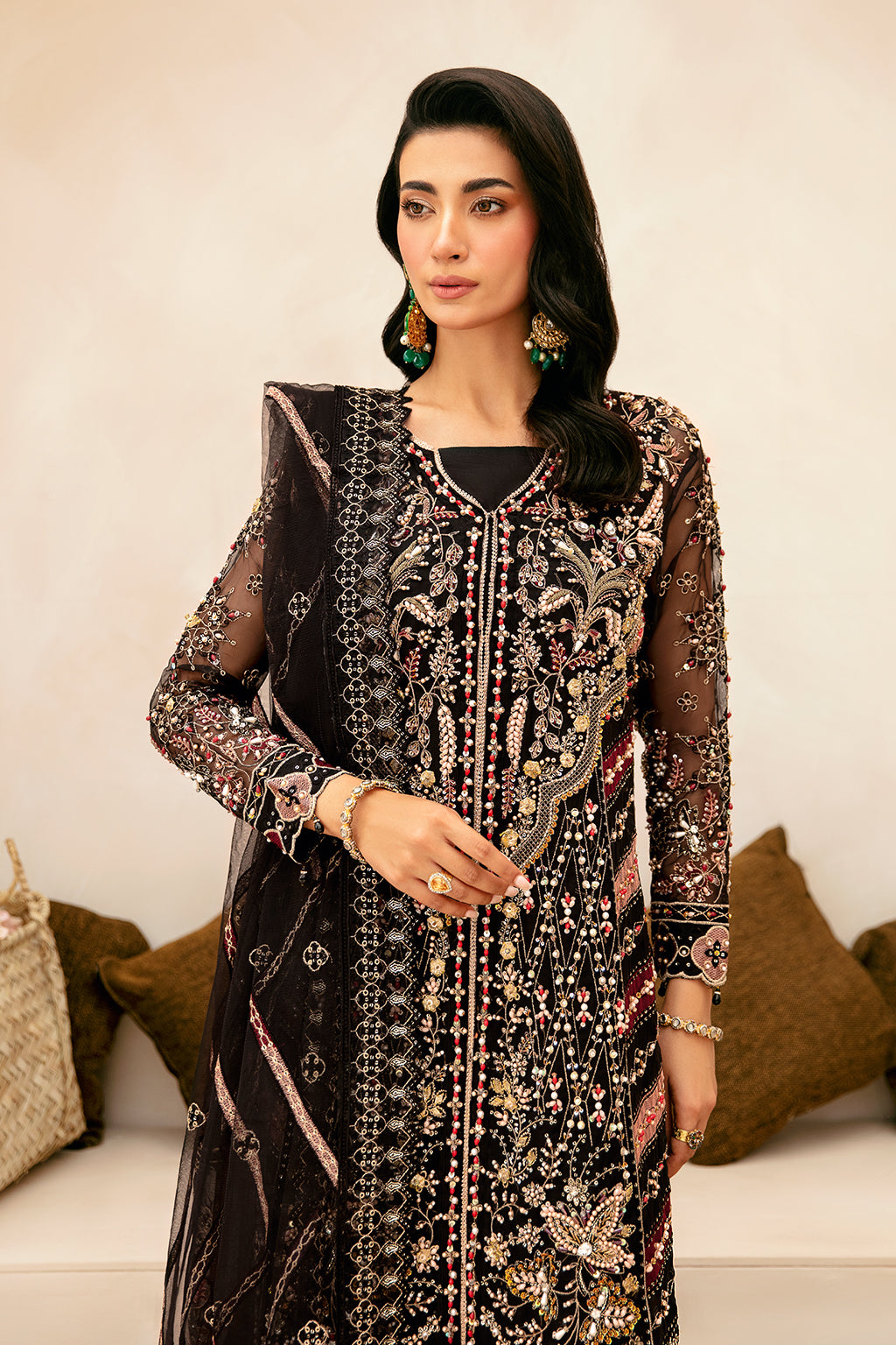 Ramsha | Luxury Wedding Collection | HA-402 - Designer Dress with Intricate embroidery and embellishments. Shop elegent wedding dress at Maria Faisal.