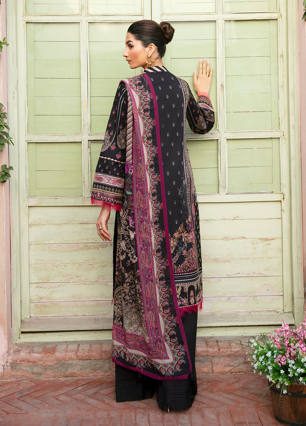 Gulaal | Summer Glow Lawn 24 | ANDREA (GL-L-24V3-06) - Designer Dress with Intricate embroidery and embellishments. Shop elegent wedding dress at Maria Faisal.