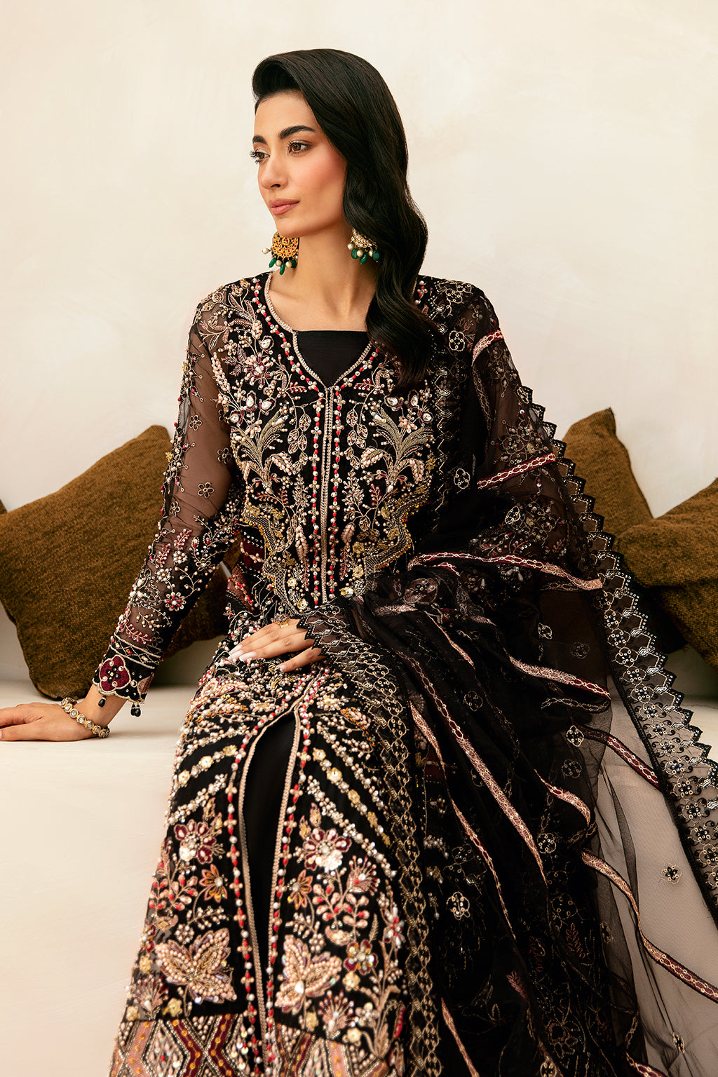 Ramsha | Luxury Wedding Collection | HA-402 - Designer Dress with Intricate embroidery and embellishments. Shop elegent wedding dress at Maria Faisal.