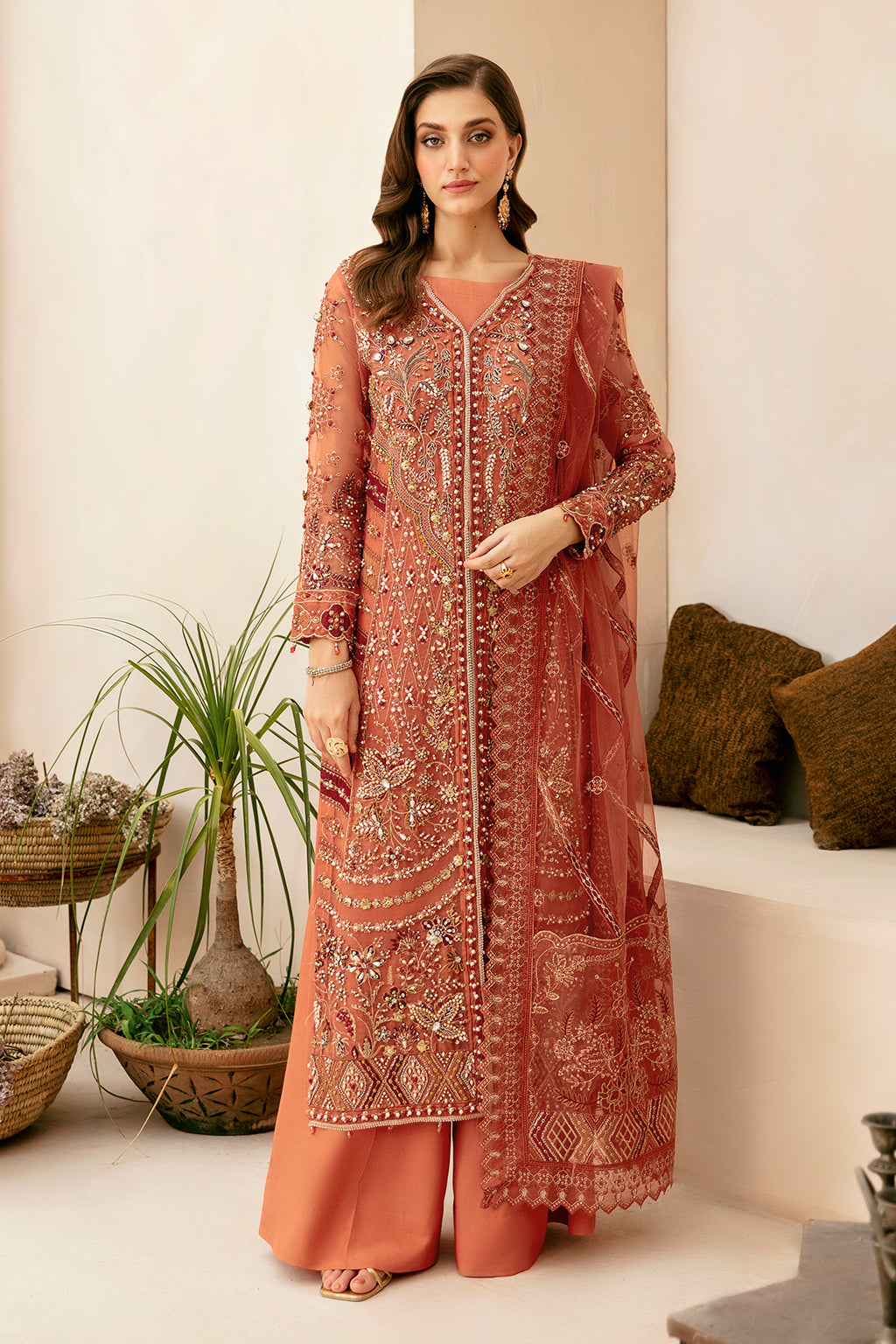 Ramsha | Luxury Wedding Collection | HB-402 - Designer Dress with Intricate embroidery and embellishments. Shop elegent wedding dress at Maria Faisal.