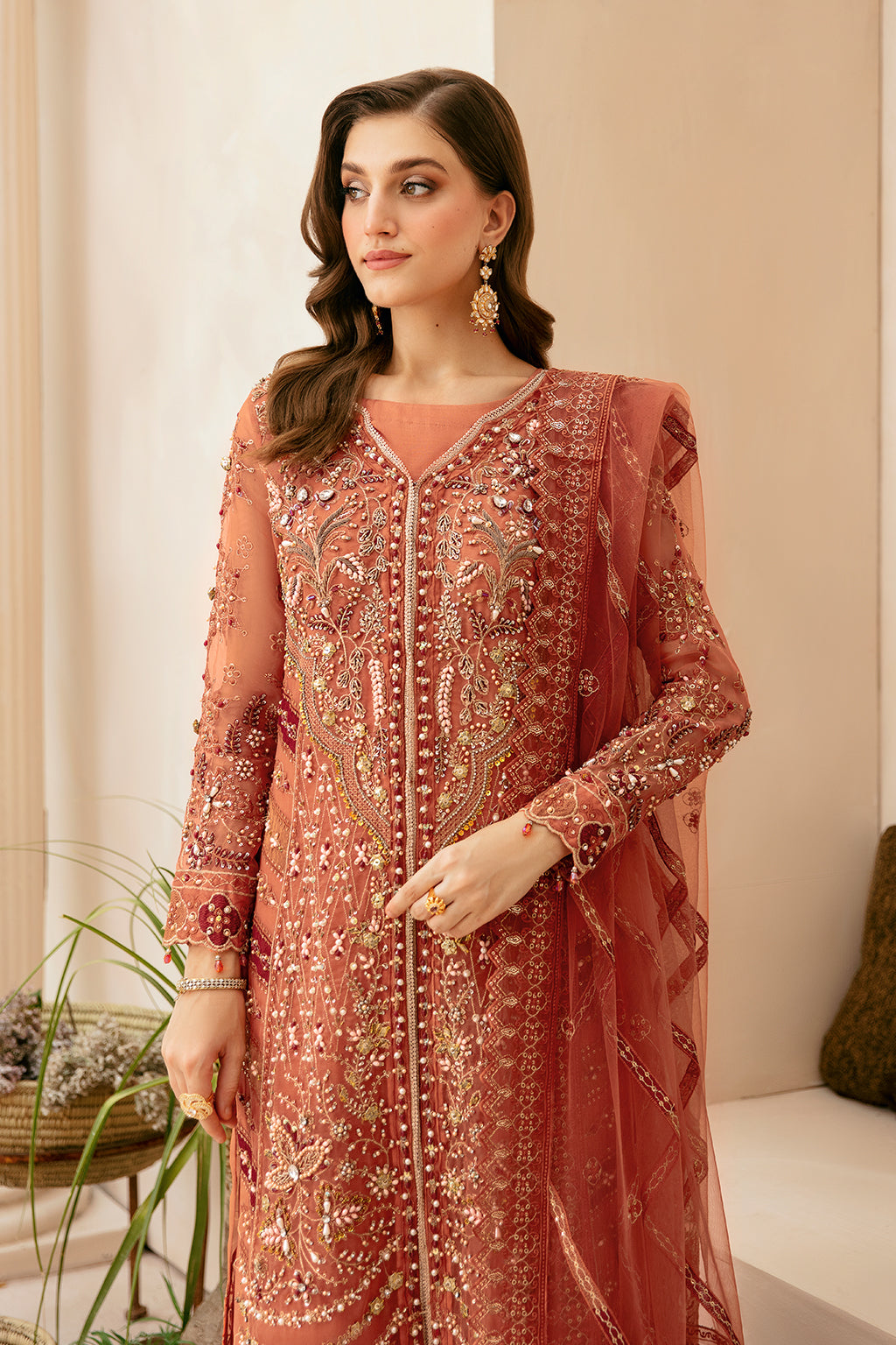 Ramsha | Luxury Wedding Collection | HB-402 - Designer Dress with Intricate embroidery and embellishments. Shop elegent wedding dress at Maria Faisal.