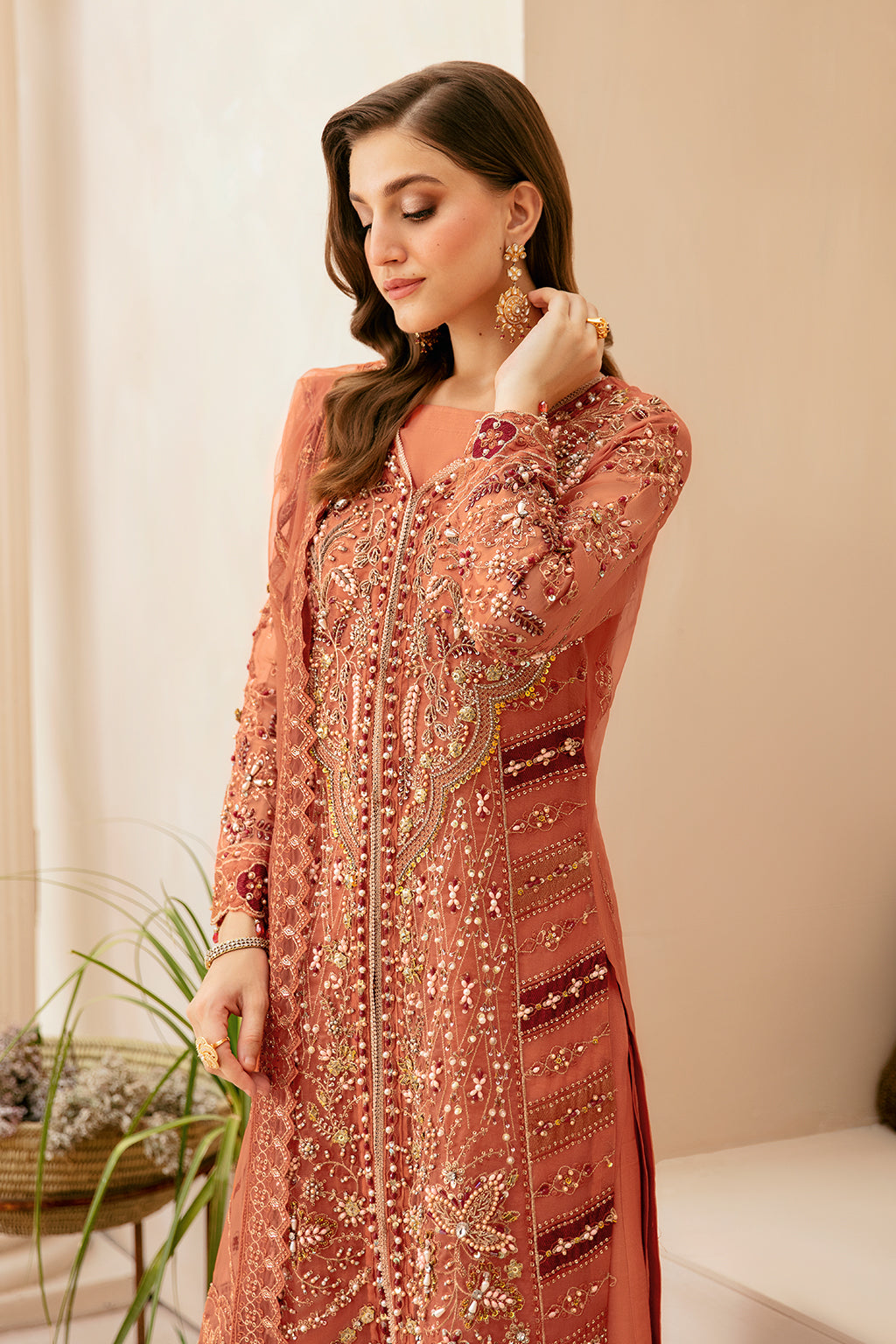 Ramsha | Luxury Wedding Collection | HB-402 - Designer Dress with Intricate embroidery and embellishments. Shop elegent wedding dress at Maria Faisal.