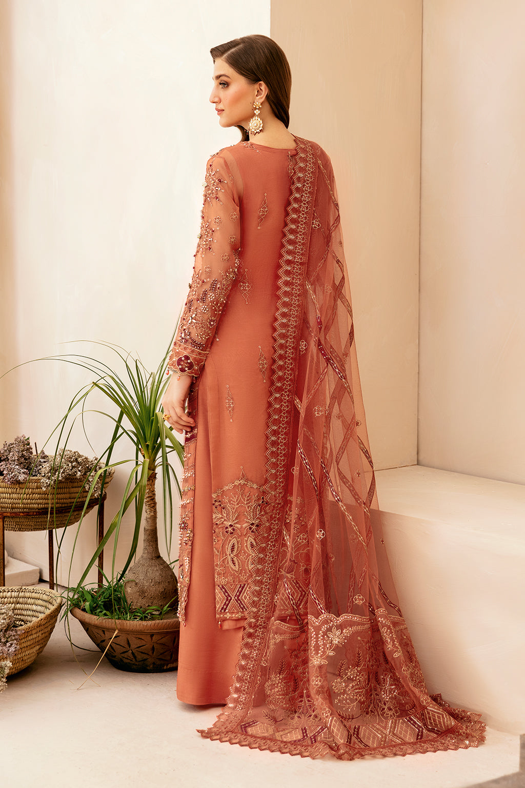 Ramsha | Luxury Wedding Collection | HB-402 - Designer Dress with Intricate embroidery and embellishments. Shop elegent wedding dress at Maria Faisal.