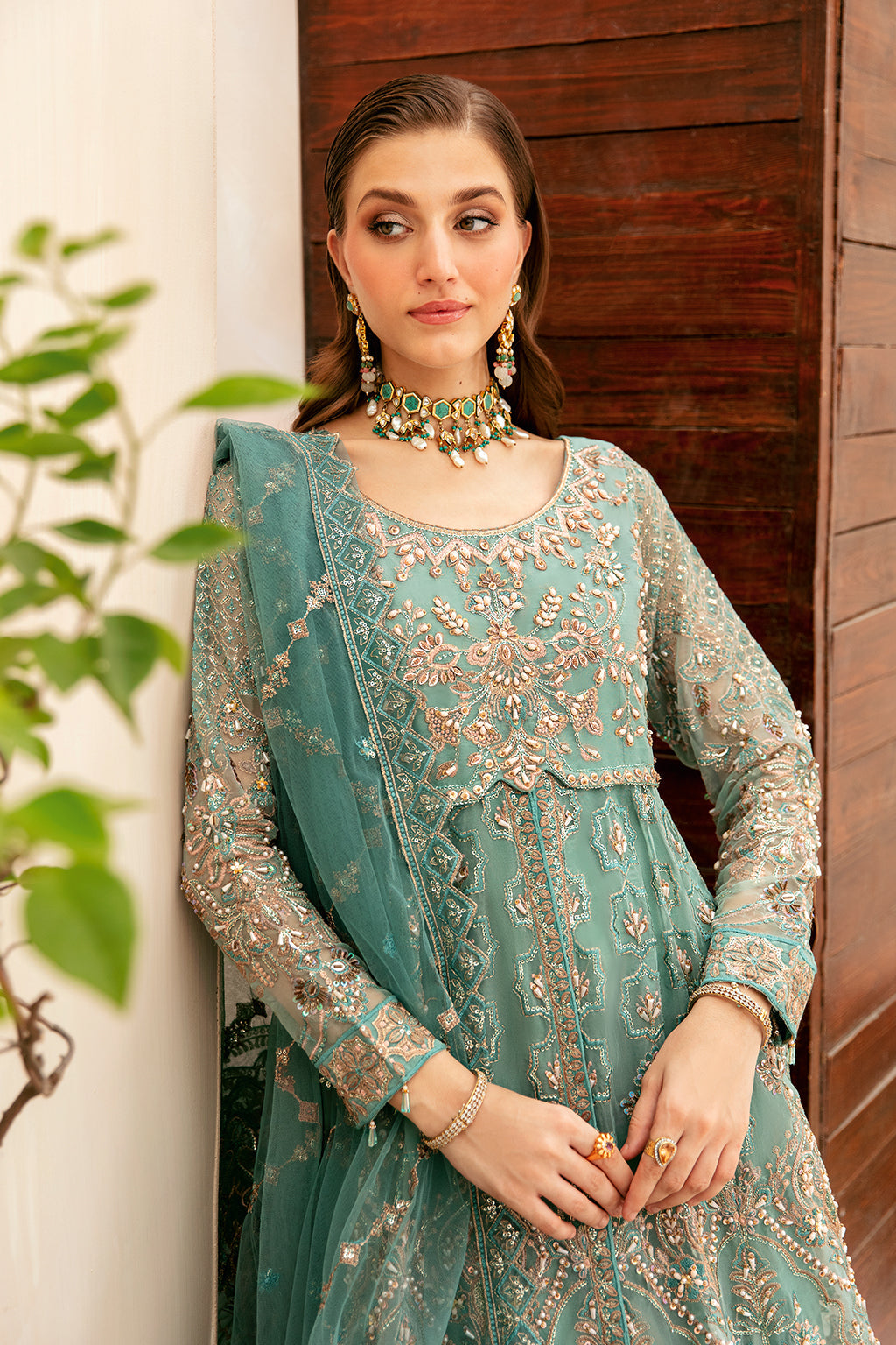 Ramsha | Luxury Wedding Collection | HA-403 - Designer Dress with Intricate embroidery and embellishments. Shop elegent wedding dress at Maria Faisal.
