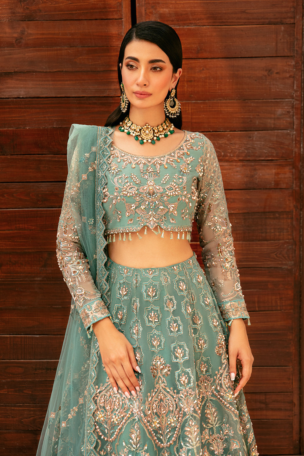 Ramsha | Luxury Wedding Collection | HA-403 - Designer Dress with Intricate embroidery and embellishments. Shop elegent wedding dress at Maria Faisal.