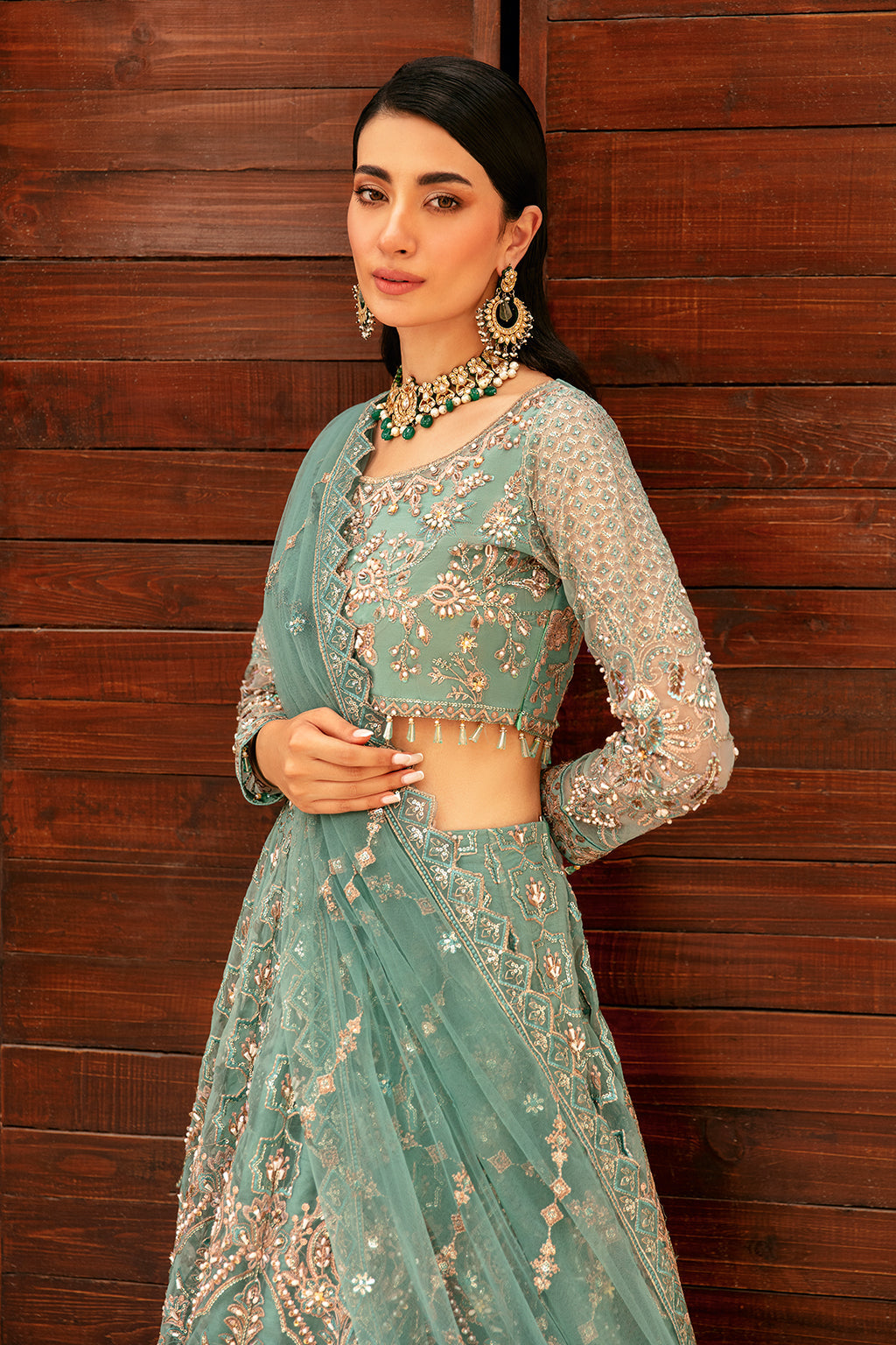 Ramsha | Luxury Wedding Collection | HA-403 - Designer Dress with Intricate embroidery and embellishments. Shop elegent wedding dress at Maria Faisal.