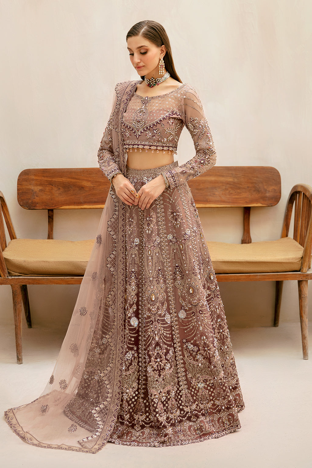 Ramsha | Luxury Wedding Collection | HA-401 - Designer Dress with Intricate embroidery and embellishments. Shop elegent wedding dress at Maria Faisal.