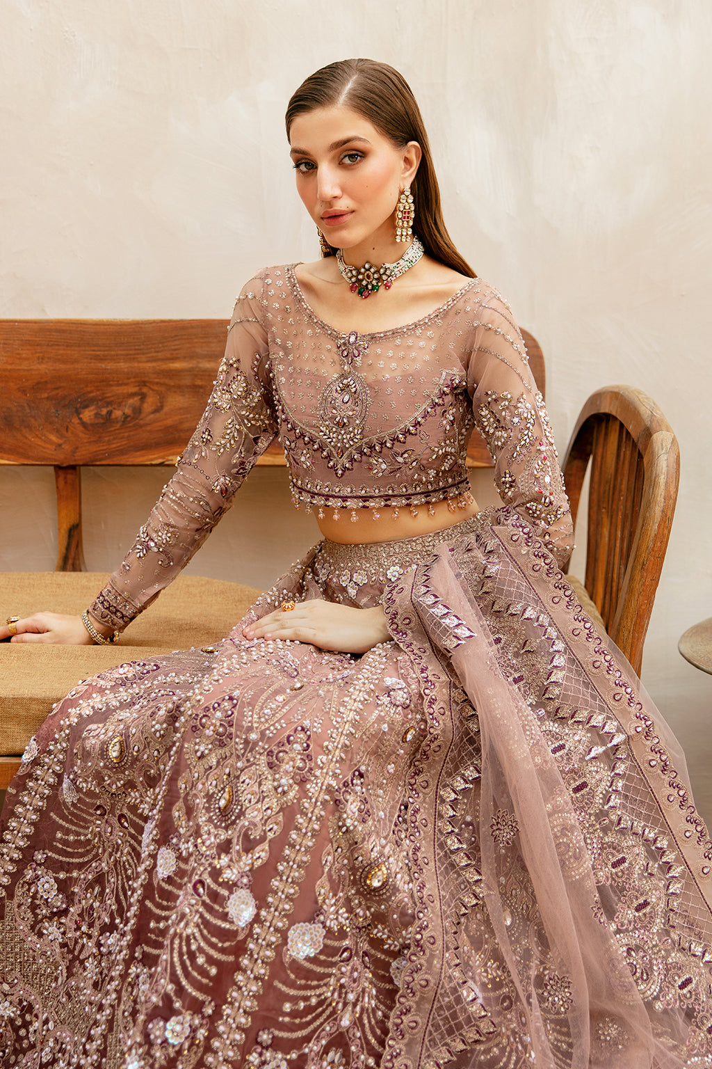 Ramsha | Luxury Wedding Collection | HA-401 - Designer Dress with Intricate embroidery and embellishments. Shop elegent wedding dress at Maria Faisal.