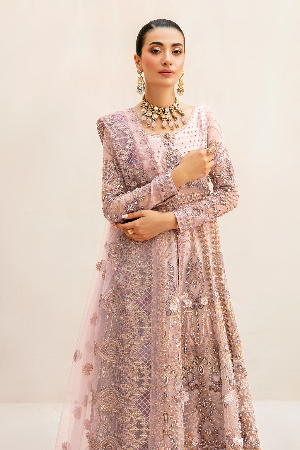 Ramsha | Luxury Wedding Collection | HB-401 - Designer Dress with Intricate embroidery and embellishments. Shop elegent wedding dress at Maria Faisal.