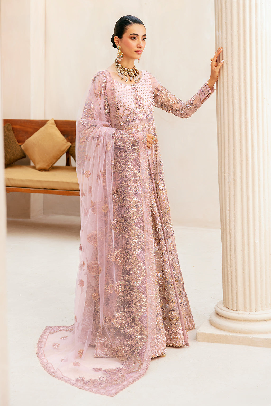 Ramsha | Luxury Wedding Collection | HB-401 - Designer Dress with Intricate embroidery and embellishments. Shop elegent wedding dress at Maria Faisal.