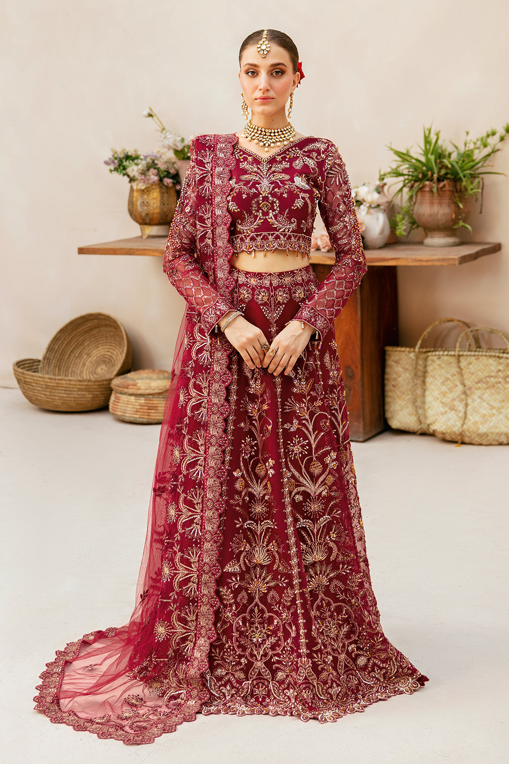 Ramsha | Luxury Wedding Collection | HA-404 - Designer Dress with Intricate embroidery and embellishments. Shop elegent wedding dress at Maria Faisal.