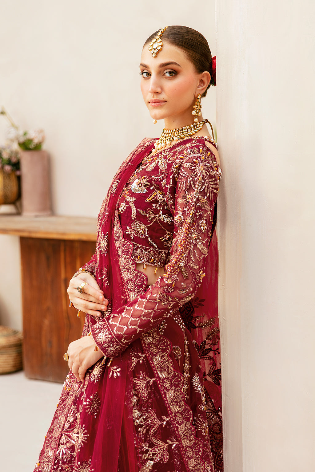 Ramsha | Luxury Wedding Collection | HA-404 - Designer Dress with Intricate embroidery and embellishments. Shop elegent wedding dress at Maria Faisal.