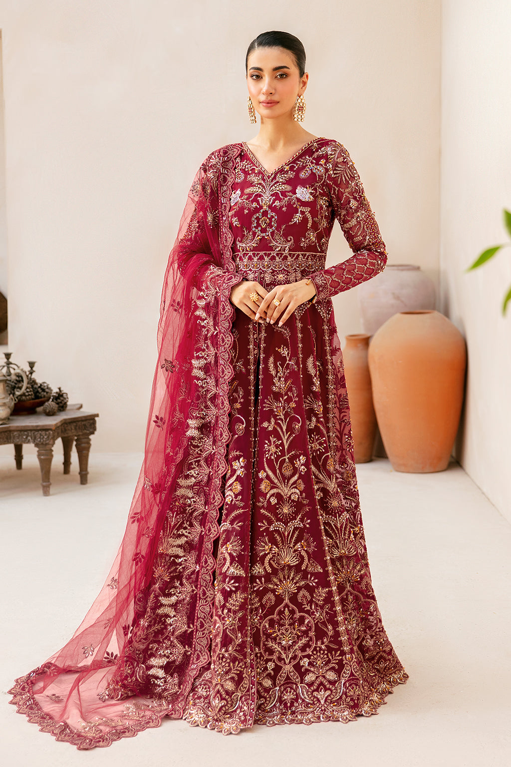Ramsha | Luxury Wedding Collection | HA-404 - Designer Dress with Intricate embroidery and embellishments. Shop elegent wedding dress at Maria Faisal.