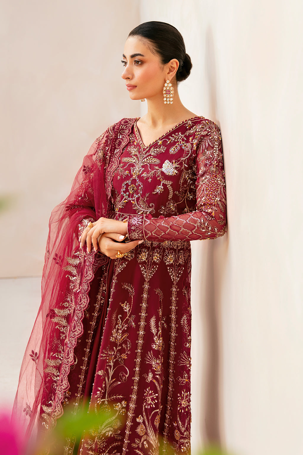Ramsha | Luxury Wedding Collection | HA-404 - Designer Dress with Intricate embroidery and embellishments. Shop elegent wedding dress at Maria Faisal.