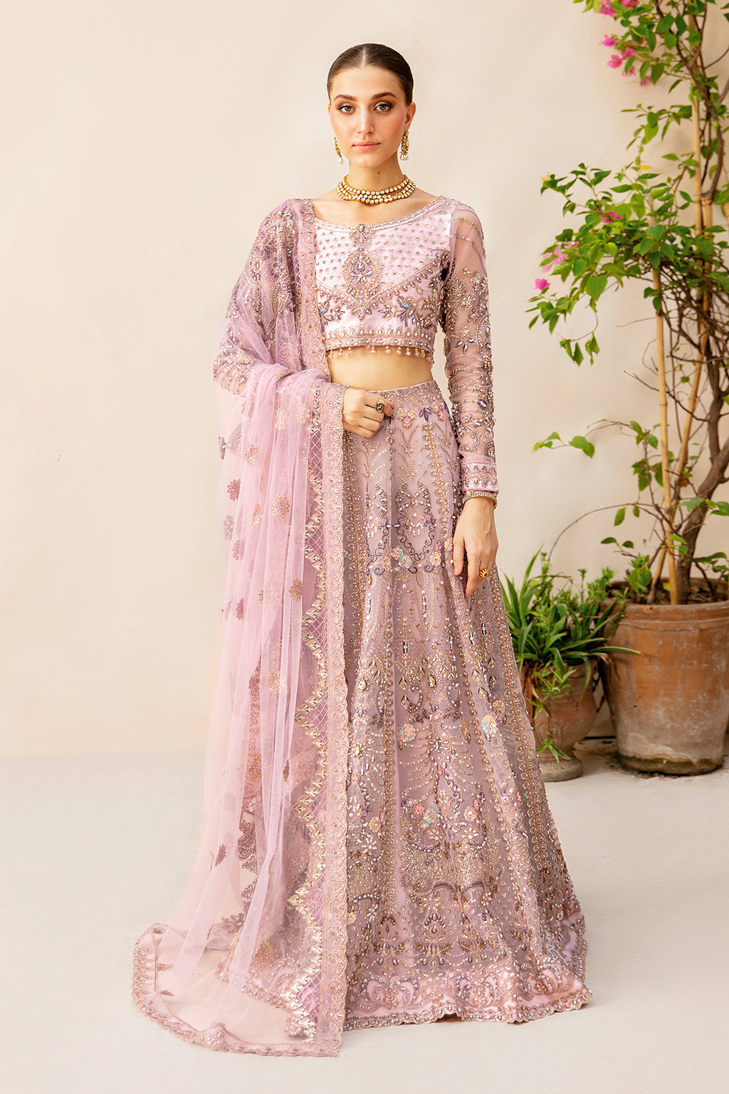 Ramsha | Luxury Wedding Collection | HB-401 - Designer Dress with Intricate embroidery and embellishments. Shop elegent wedding dress at Maria Faisal.