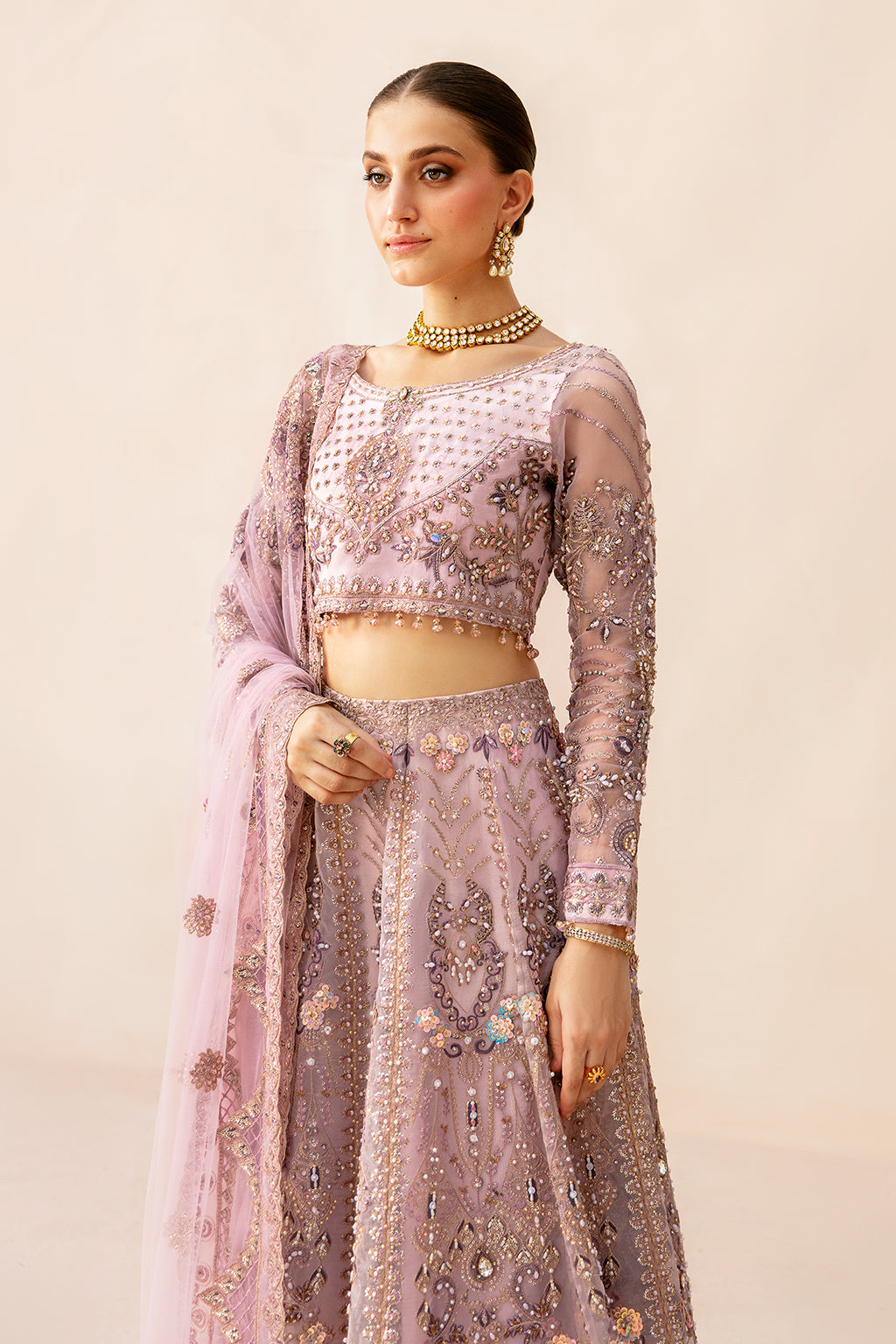Ramsha | Luxury Wedding Collection | HB-401 - Designer Dress with Intricate embroidery and embellishments. Shop elegent wedding dress at Maria Faisal.