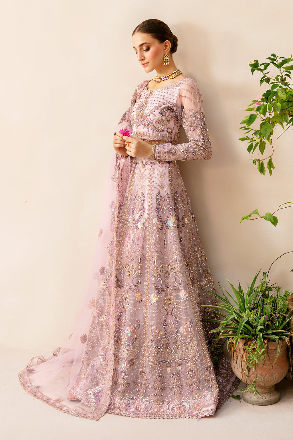 Ramsha | Luxury Wedding Collection | HB-401 - Designer Dress with Intricate embroidery and embellishments. Shop elegent wedding dress at Maria Faisal.
