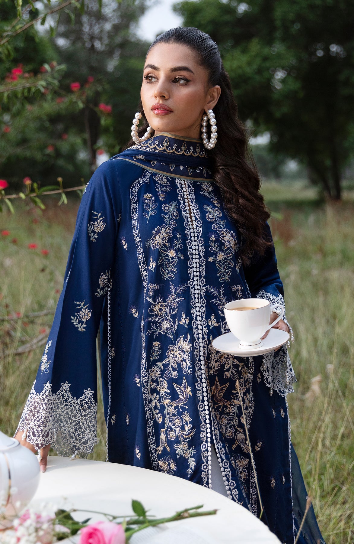 Zevk | Flora Festive Lawn | DAISY - Ladies Clothes - Maria Faisal