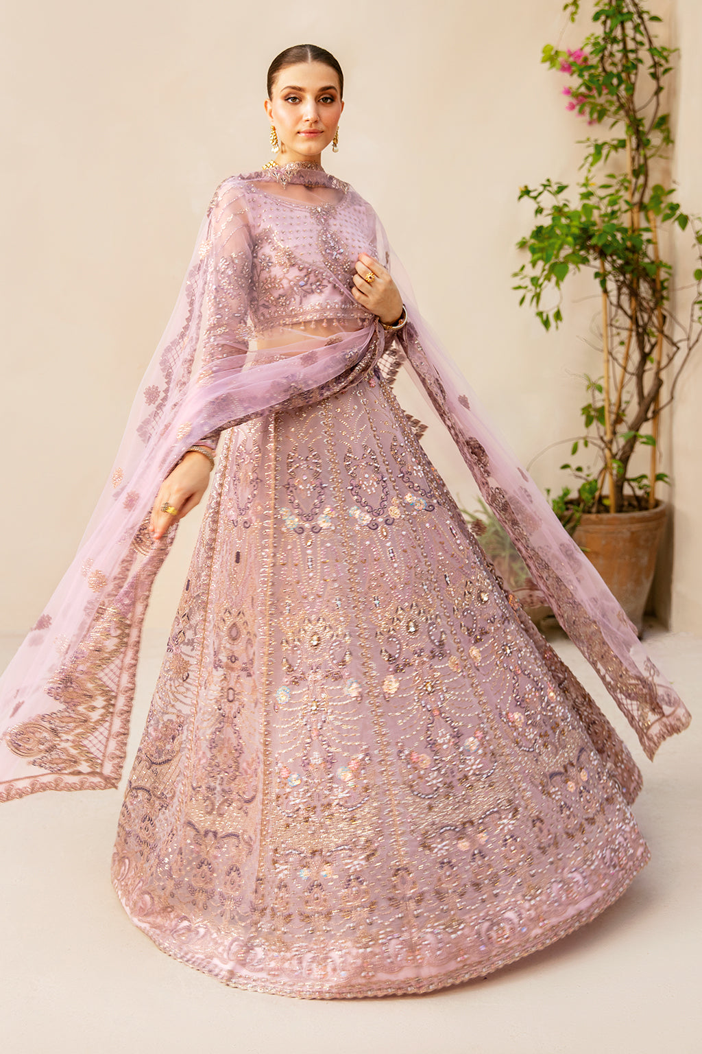 Ramsha | Luxury Wedding Collection | HB-401 - Designer Dress with Intricate embroidery and embellishments. Shop elegent wedding dress at Maria Faisal.