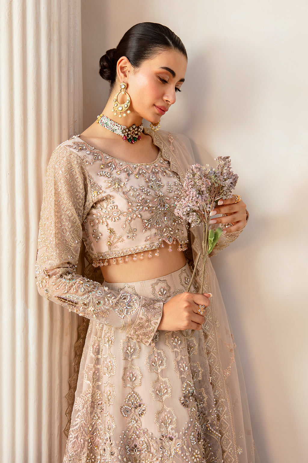 Ramsha | Luxury Wedding Collection | HB-403 - Designer Dress with Intricate embroidery and embellishments. Shop elegent wedding dress at Maria Faisal.