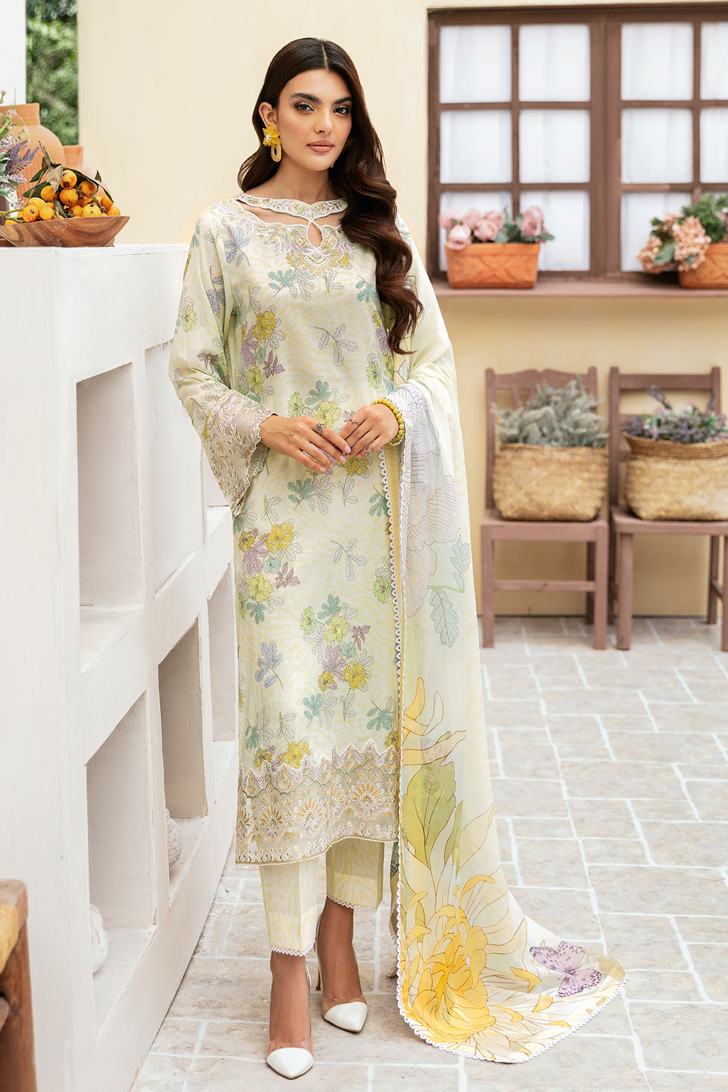 Ramsha | Rangrez Lawn Collection | N-501 - Designer Dress with Intricate embroidery and embellishments. Shop elegent wedding dress at Maria Faisal.