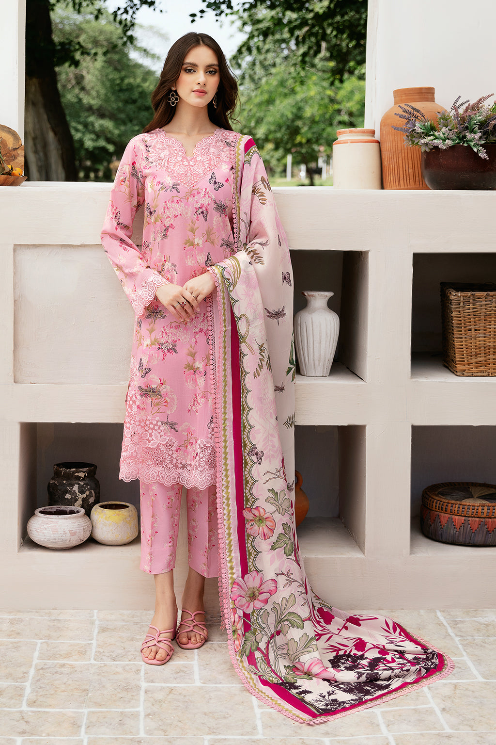 Ramsha | Rangrez Lawn Collection | N-502 - Designer Dress with Intricate embroidery and embellishments. Shop elegent wedding dress at Maria Faisal.