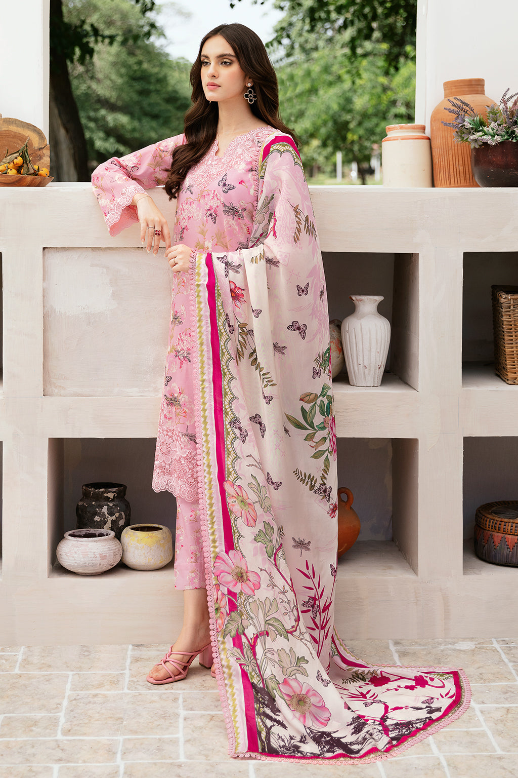 Ramsha | Rangrez Lawn Collection | N-502 - Designer Dress with Intricate embroidery and embellishments. Shop elegent wedding dress at Maria Faisal.