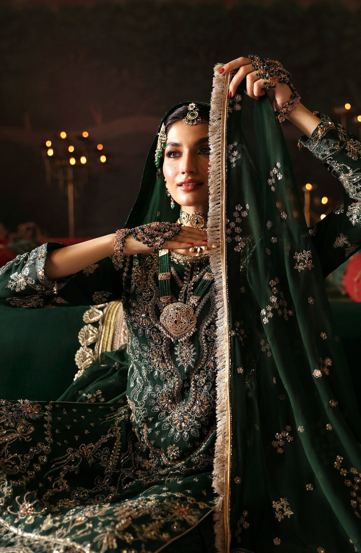 Emaan Adeel | Devdas Formals | BAIGAM BANO - Wedding Dress - Maria Faisal