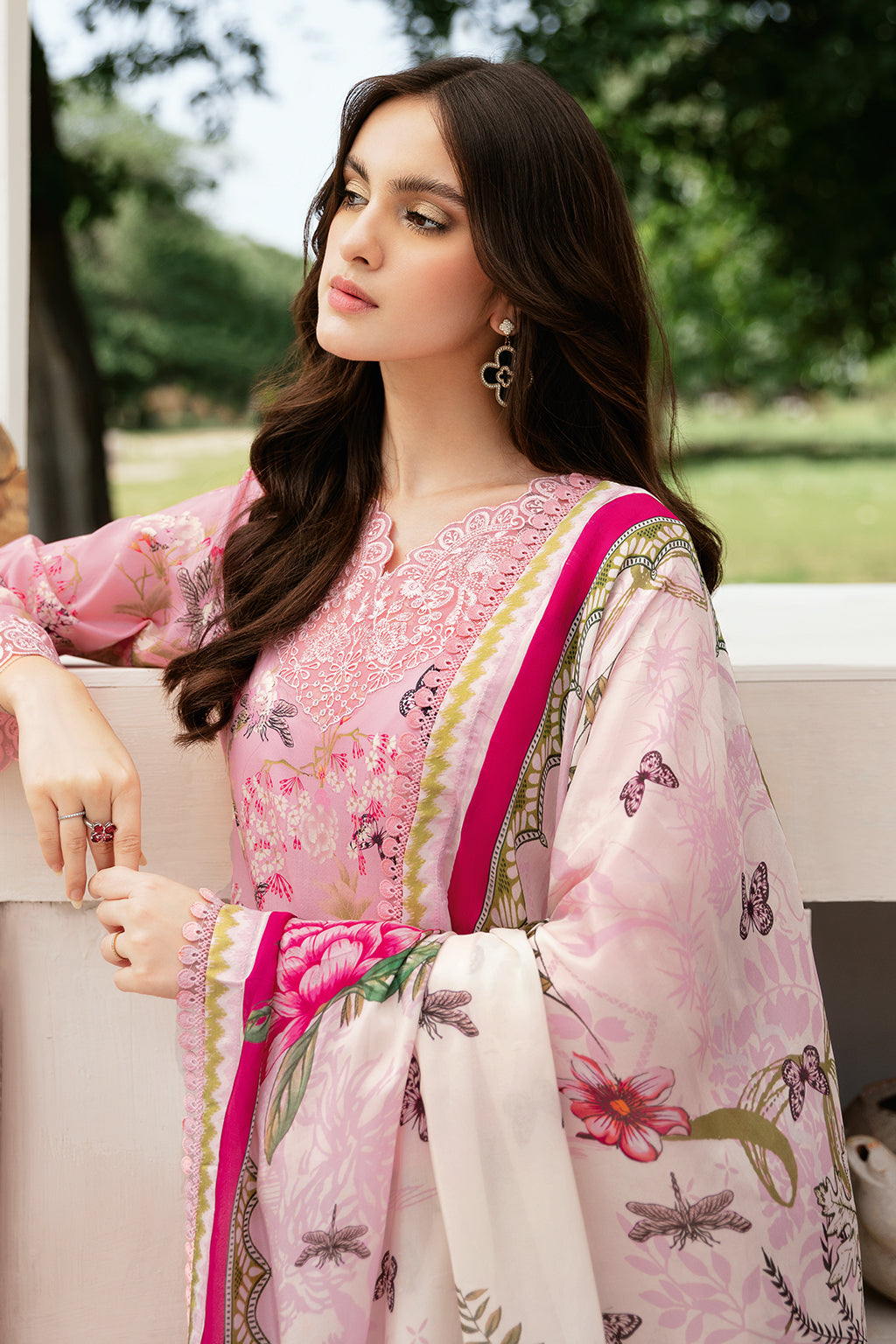 Ramsha | Rangrez Lawn Collection | N-502 - Designer Dress with Intricate embroidery and embellishments. Shop elegent wedding dress at Maria Faisal.