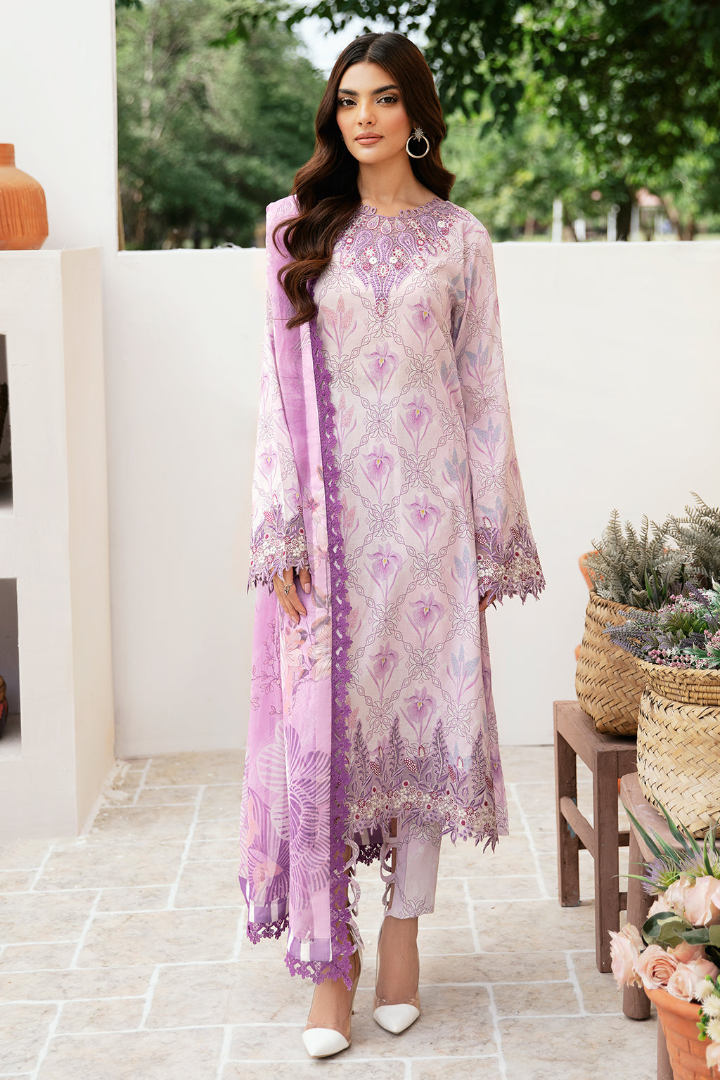 Ramsha | Rangrez Lawn Collection | N-504 - Designer Dress with Intricate embroidery and embellishments. Shop elegent wedding dress at Maria Faisal.
