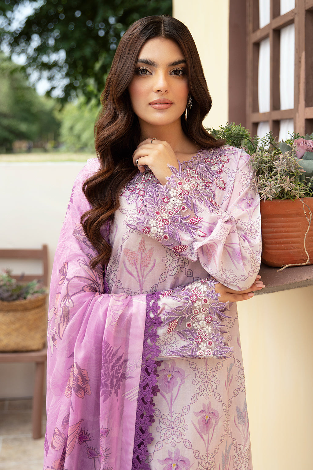 Ramsha | Rangrez Lawn Collection | N-504 - Designer Dress with Intricate embroidery and embellishments. Shop elegent wedding dress at Maria Faisal.