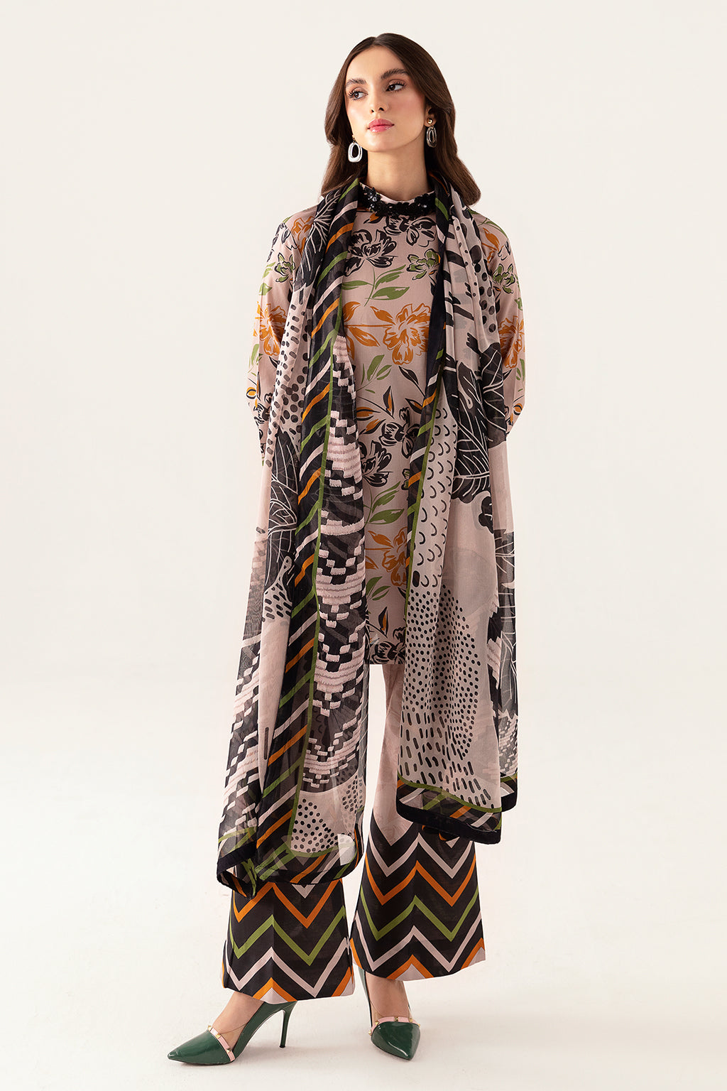 Ramsha | Pinted Lawn | RP-106 - Maria Faisal