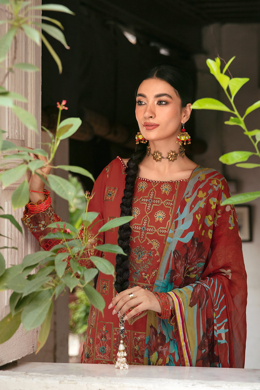 Ramsha | Mashaal Luxury Lawn | L-810 - Designer Dress with Intricate embroidery and embellishments. Shop elegent wedding dress at Maria Faisal.