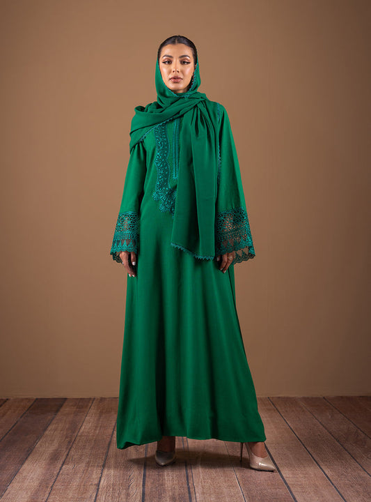 Zainab Chottani | The Kaftan Edit | Ethereal Emerald - Formal Dress - available at Maria Faisal in UK and USA.