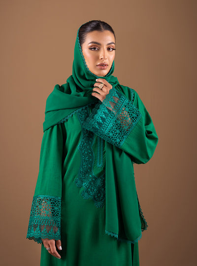 Zainab Chottani | The Kaftan Edit | Emerald Flair - Formal Dress - available at Maria Faisal in UK and USA.