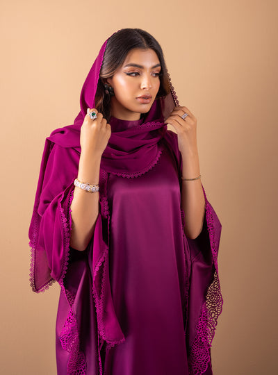 Zainab Chottani | The Kaftan Edit | Plum Flame - Formal Dress - available at Maria Faisal in UK and USA.