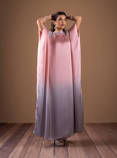 Zainab Chottani | The Kaftan Edit | Pink Flame - Formal Dress - available at Maria Faisal in UK and USA.