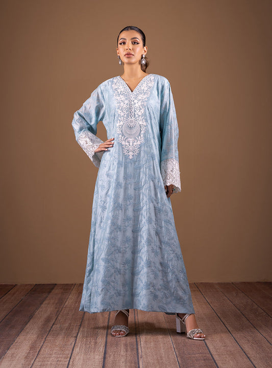 Zainab Chottani | The Kaftan Edit | Aqua Sophistication - Formal Dress - available at Maria Faisal in UK and USA.