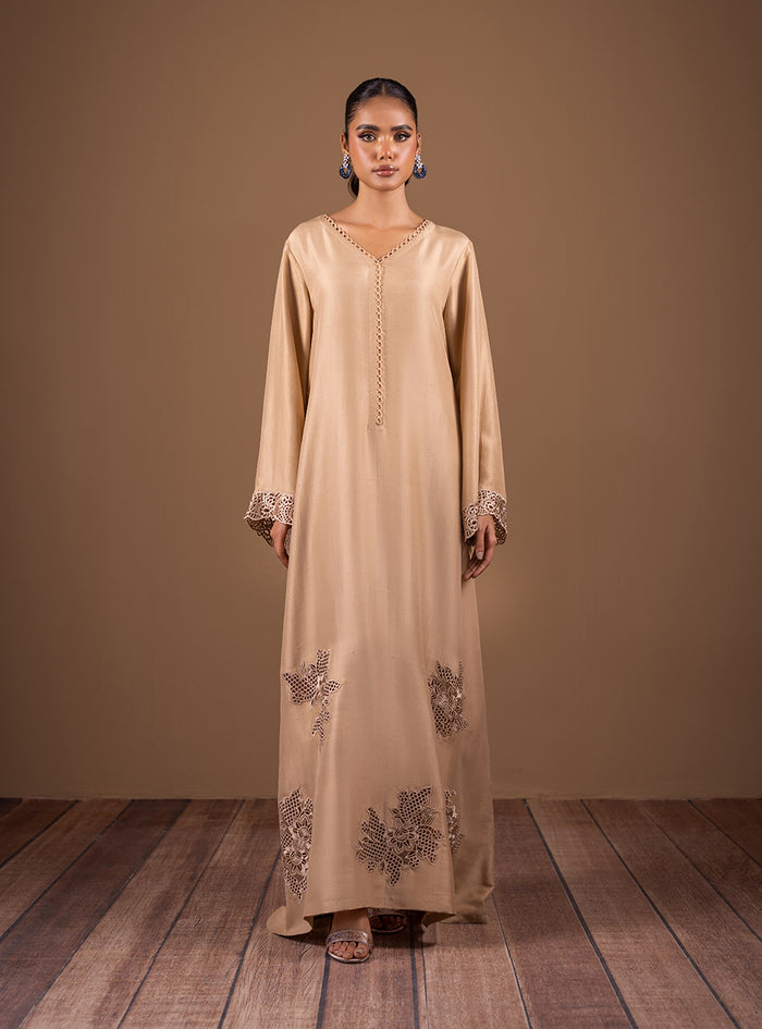 Zainab Chottani | The Kaftan Edit | Champagne Elegance - Formal Dress - available at Maria Faisal in UK and USA.